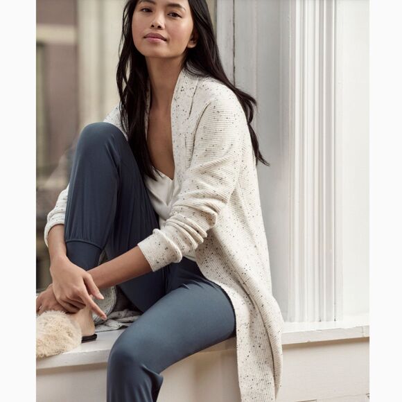 Haven Well Within Donegal Duster Cardigan Sweater Speckled Ivory Size XS, Chic - Picture 1 of 10